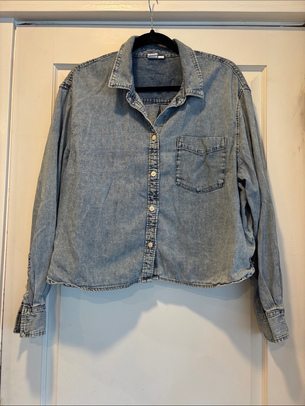 GAP Faded Blue Denim Shirt, Women’s Large